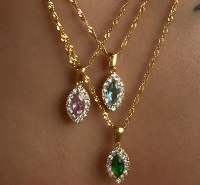 Olive Shaped Horse Eye Zircon Full Drill