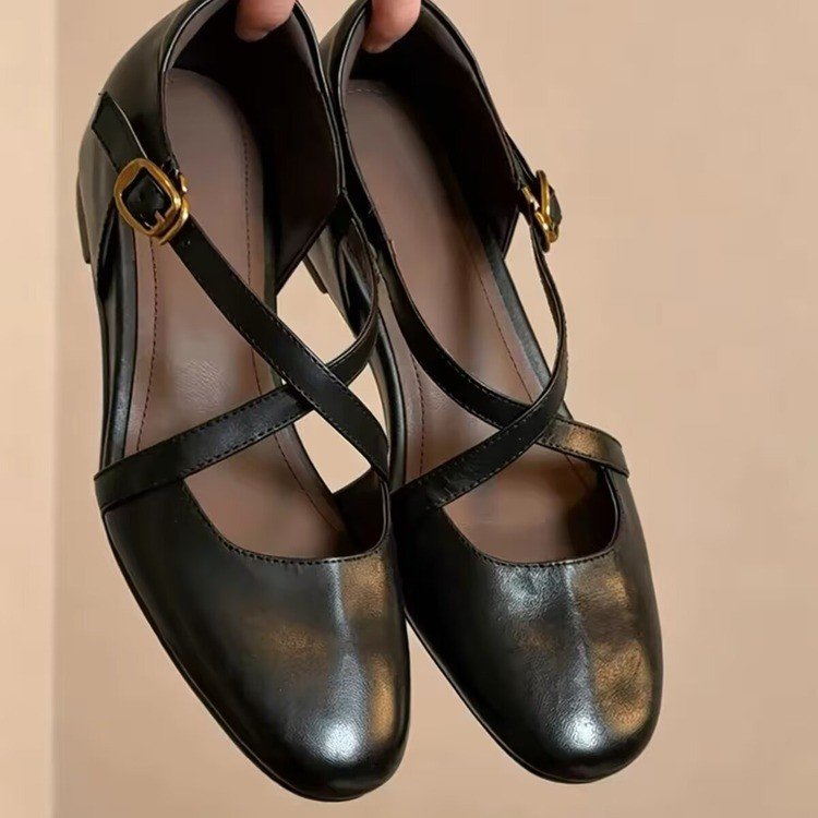 Cross Strap Mary Jane Flats