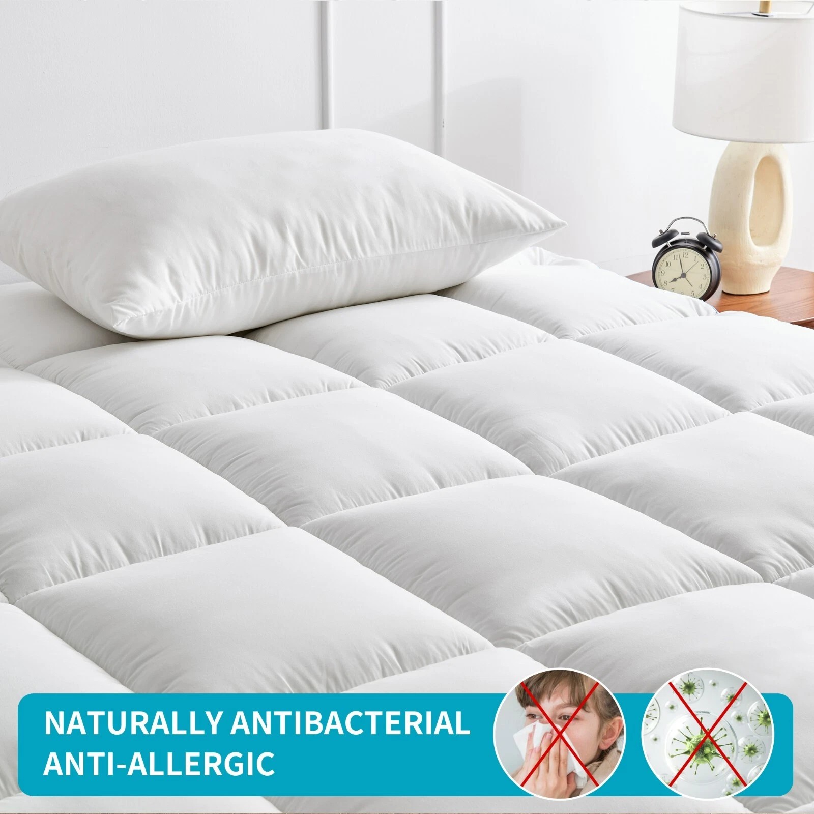 1500GSM Bamboo Mattress Topper Extra Thick 10CM Bed Topper