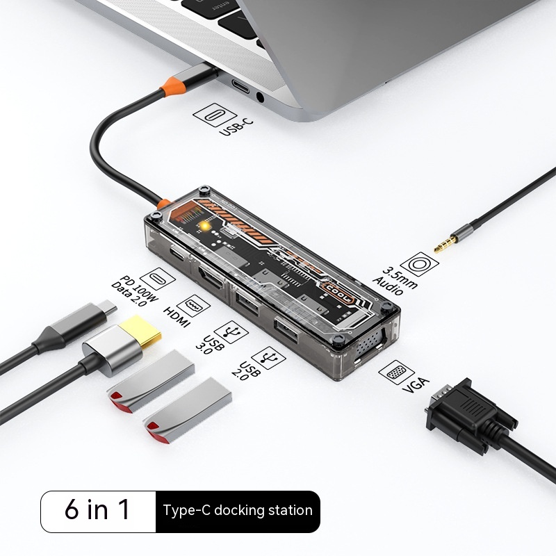 USB Hub Expansion Dock Converter for Notebook Laptop Computer Adapter - 第 9/10 張圖片