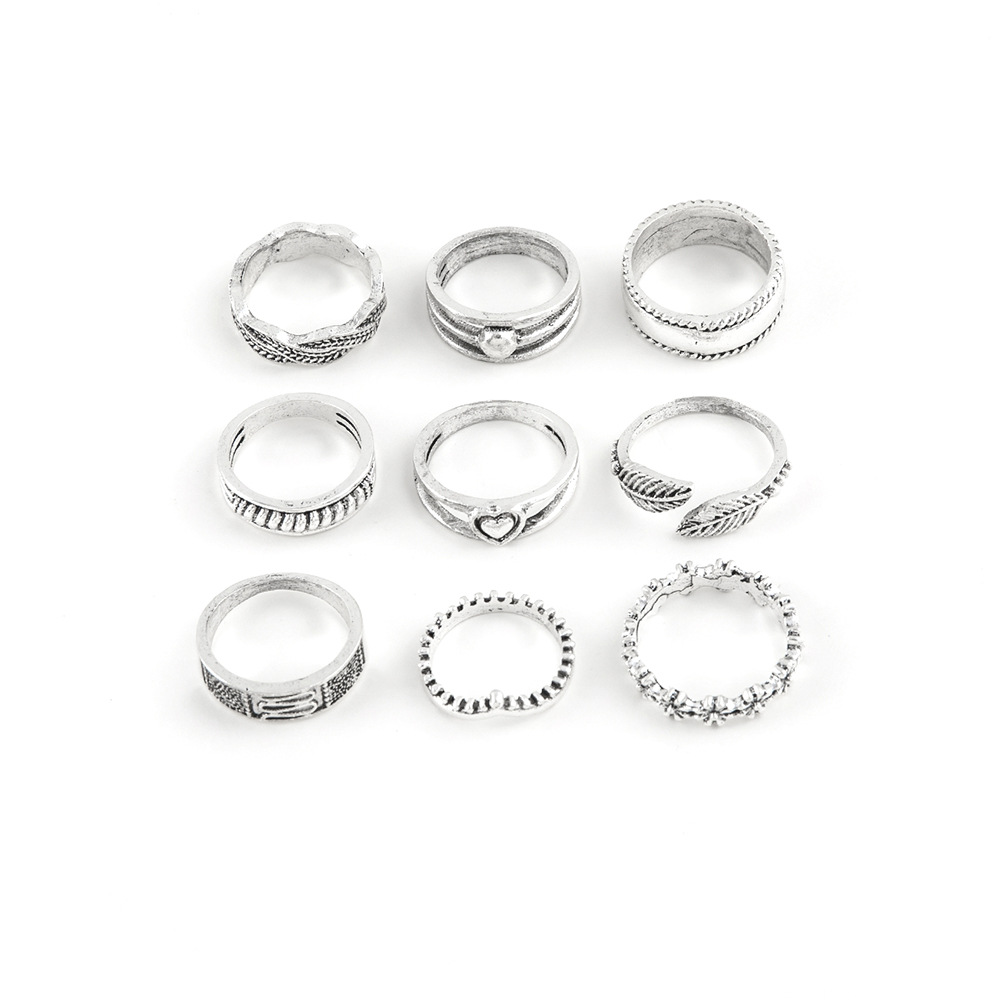 Title 1, Womens Vintage Ring Set, Nine-Piece Collection...