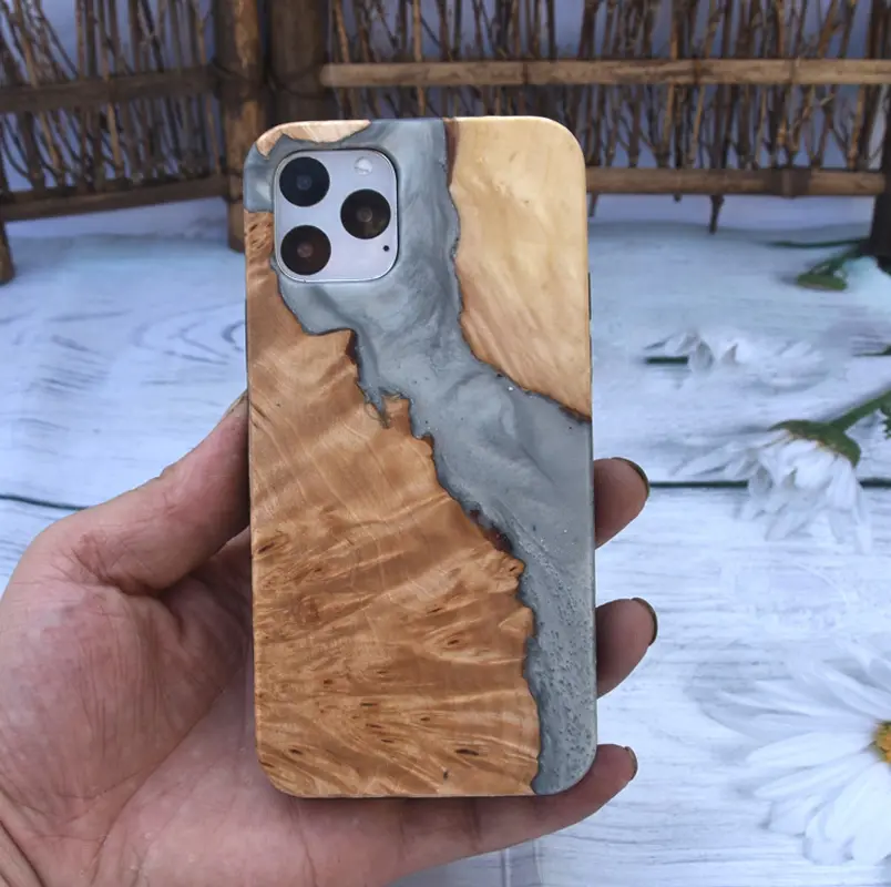 Glue Dripping Wooden Mobile Phone Case