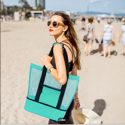 Waterproof Beach Bag With Cooler Compartment - Bags Sandproof For Women, Pool — image 4
