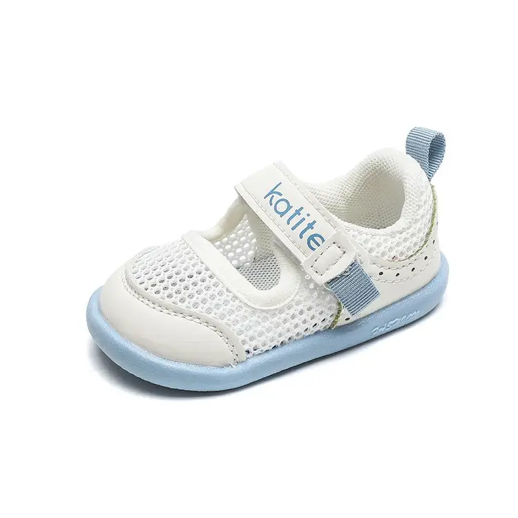 2026 Summer New Baby Anti-kick Closed Toe Sandals, Breathable Mesh Soft Sole First Walker Beach Shoes For Boys & Girls