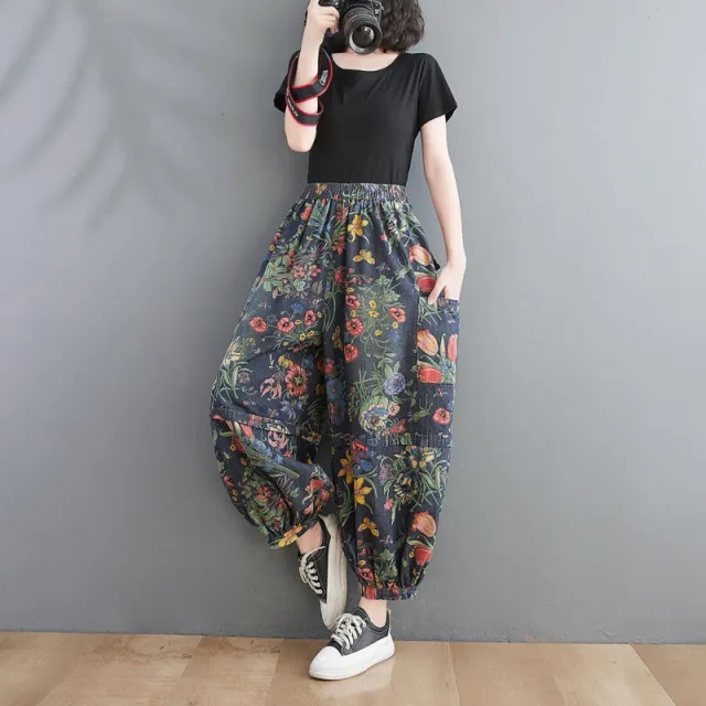 Women's Age Reduction Floral Loose Jeans Style88991 - Shop at LoveMi