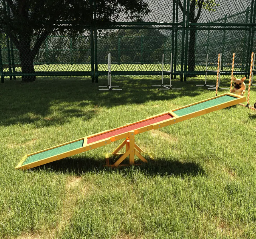 Wooden Dog Agility Seesaw, Training And Exercise