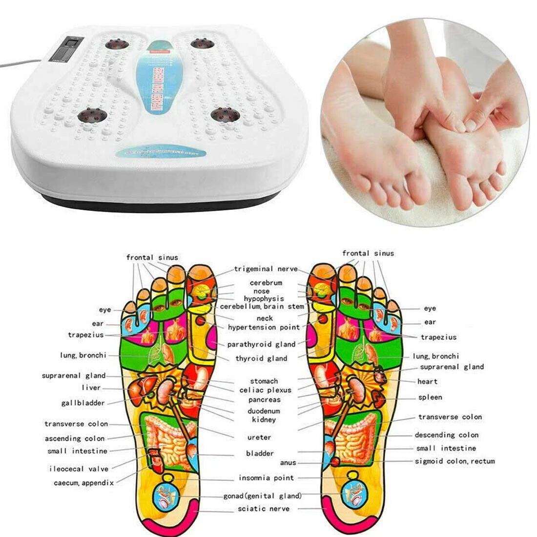 UK New Foot Leg Vibration Blood Circulation Booster Feet Massager With Heated 9 — image 7