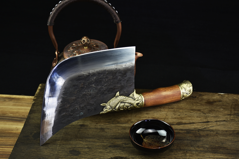 Fish Clip Steel Bone Chopping Knife In Lotus Year