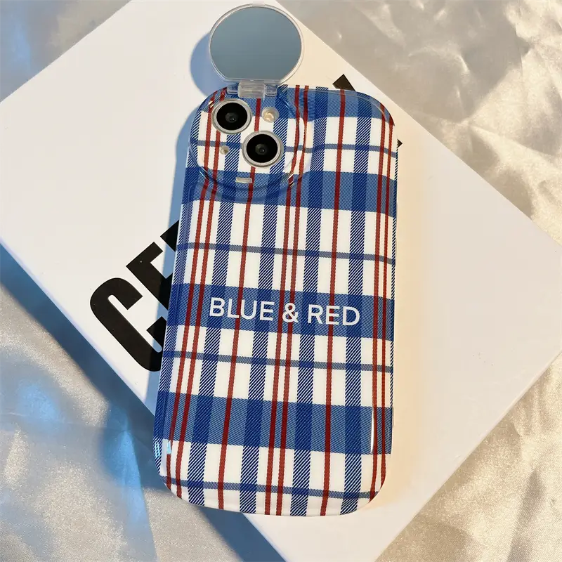Small High End Striped Plaid Mobile Phone Shell