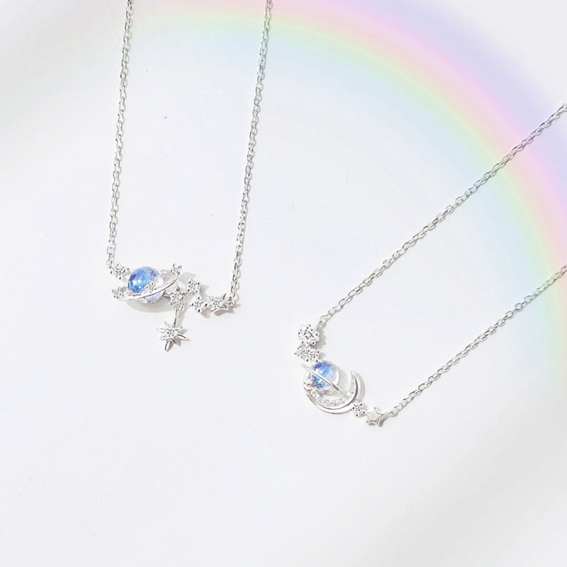 Star And Moon Necklace Female Summer Niche Design