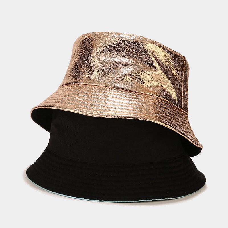 New Lacquer Leather Fisherman Hat Female Creativity