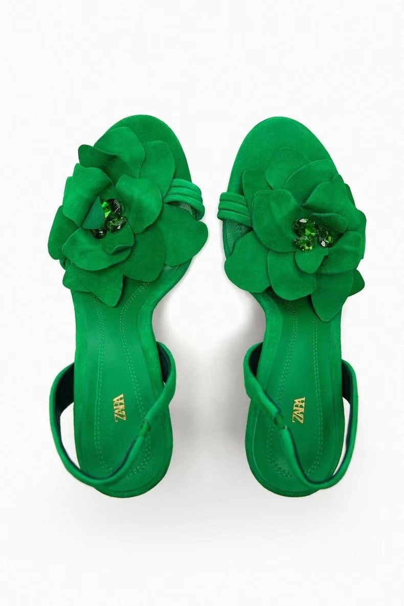Fairy Style Flower-decorated High Heel Sandals - Image 8