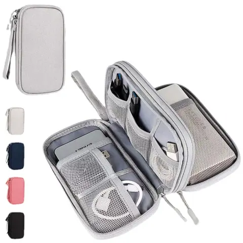 Fashion New Waterproof Data Cable Portable Power Bank Storage