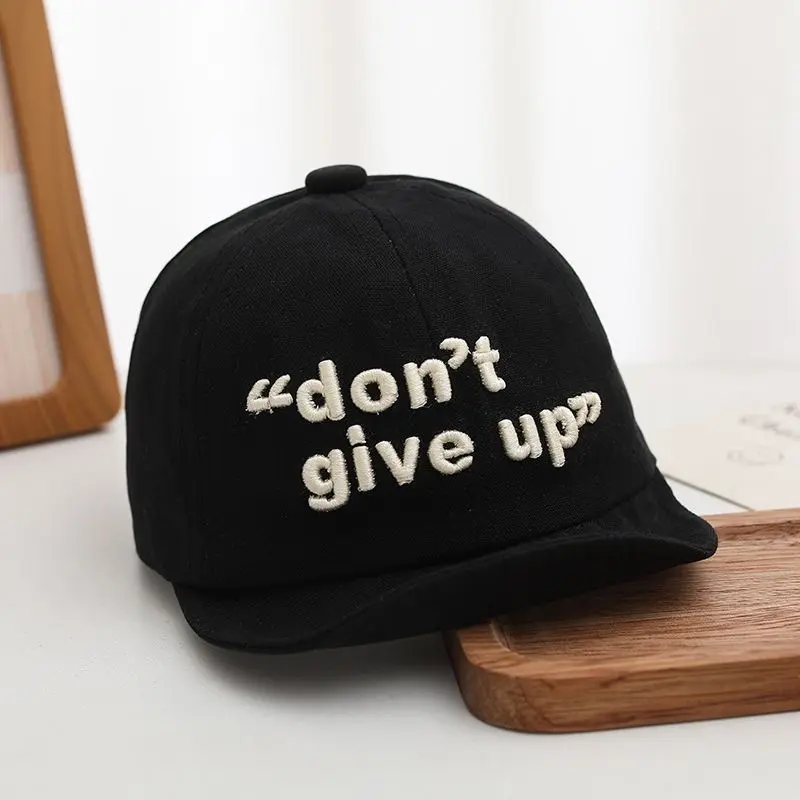 Solid-color Simple Embroidery Three-dimensional Letter Soft Brimmed