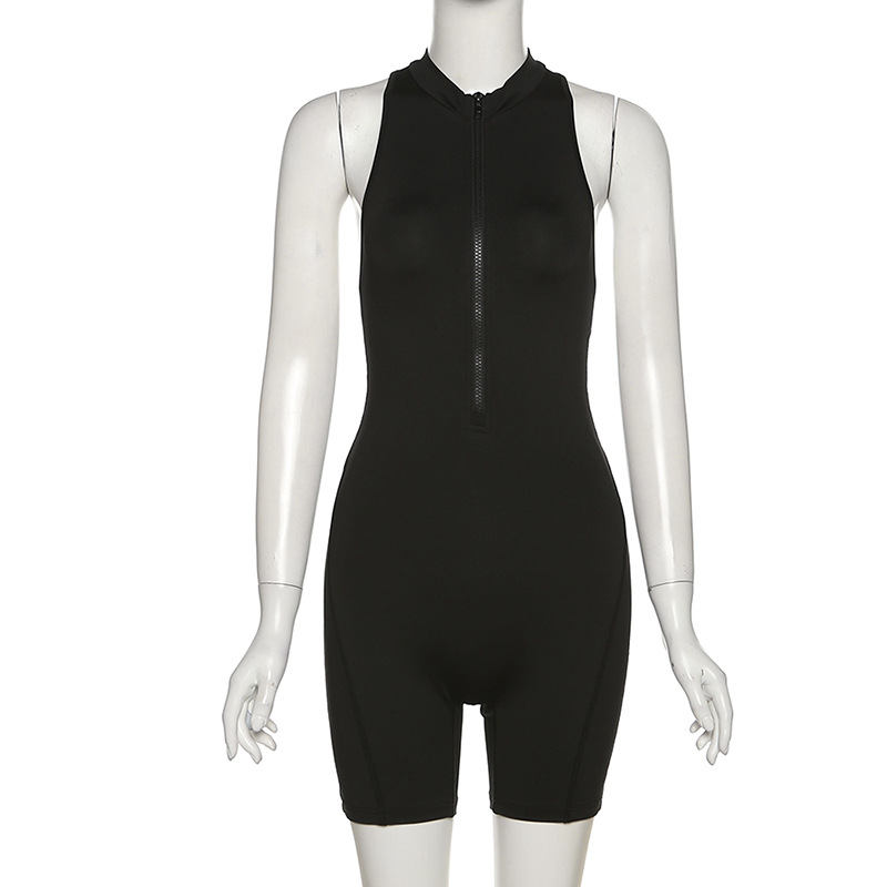 High Waist Tight Hip Wrap Sports Bodysuit Black - Shop at LoveMi