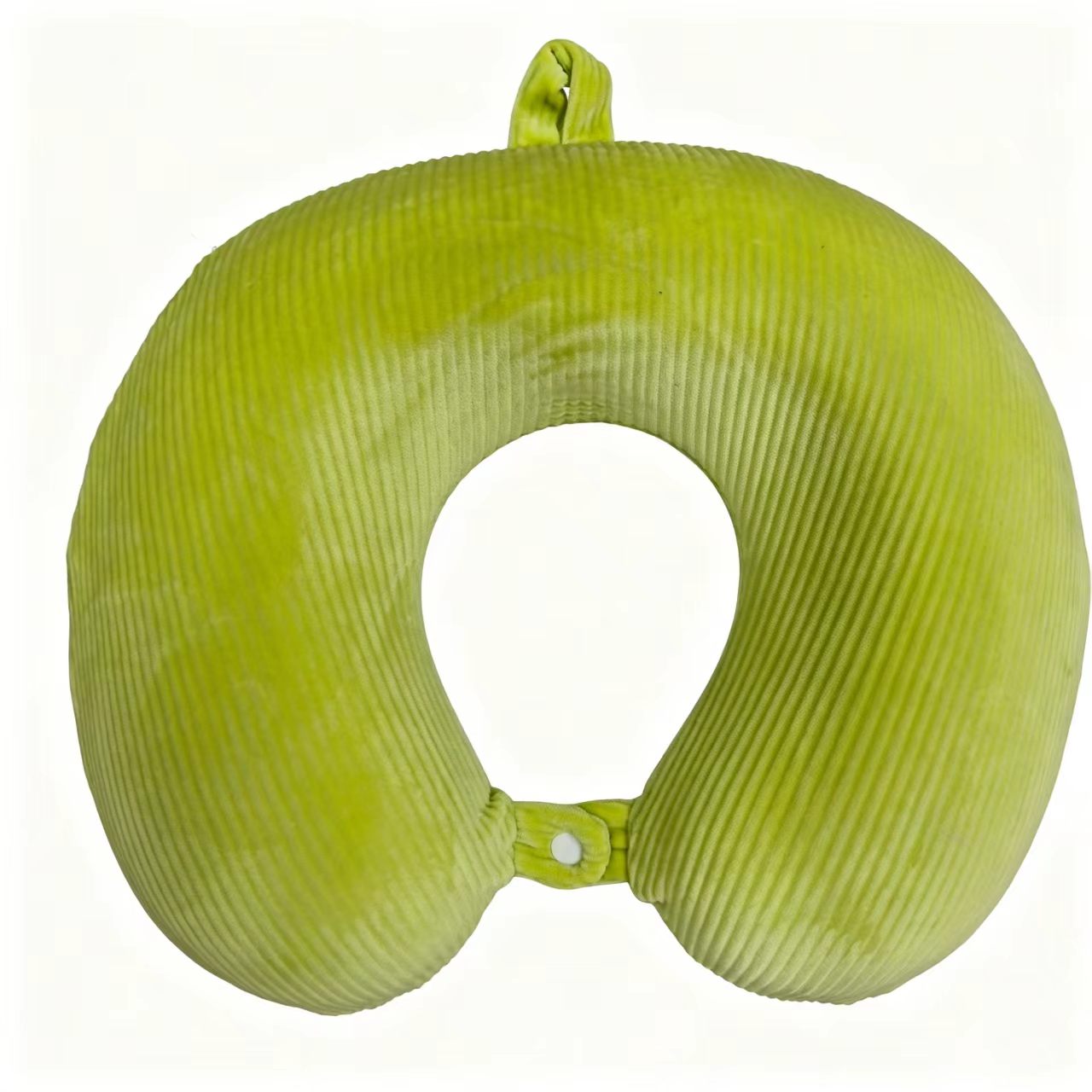 Pernă de gât în ​​U din velur verde, pernă portabilă de sprijin pentru gât de călătorie, personalizată OEM ODM, fabrica cu ridicata