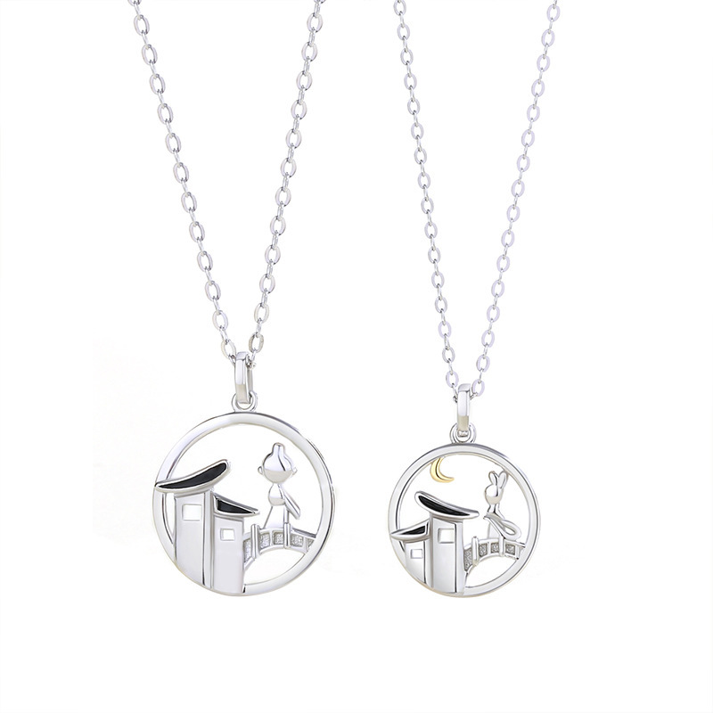Cowherd And Weaver Girl Couple Necklaces
