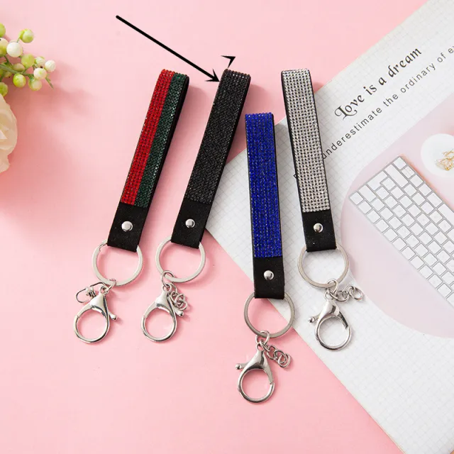 Key Ring Diamond Car Key Ring Student Pendant Black - Shop at LoveMi