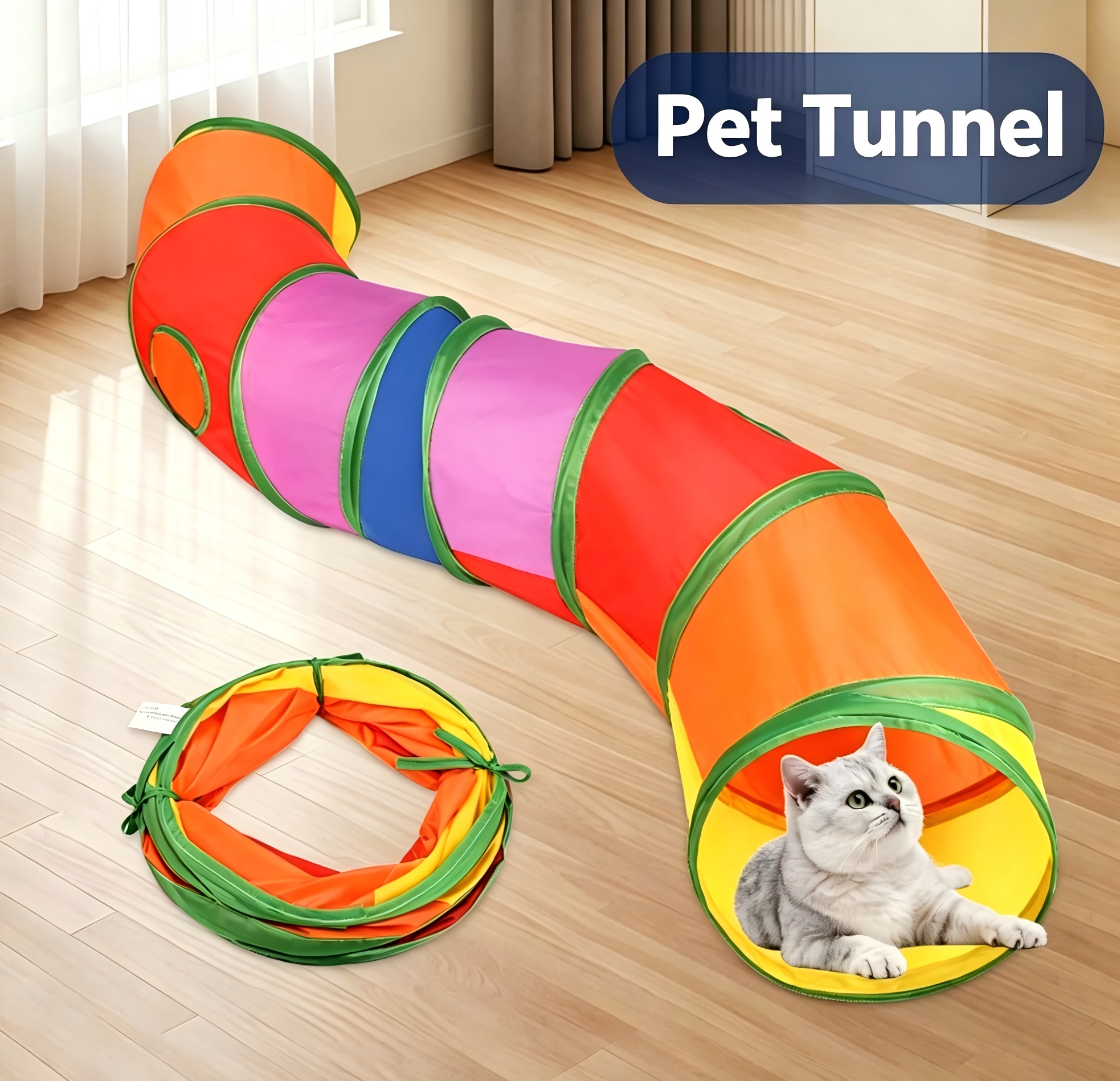 Manufacturer's Ready-Made Cross-Border Amazon Pet Cat And Dog Channel Foldable Toy Tunnel Indoor And Outdoor Drilling Barrel