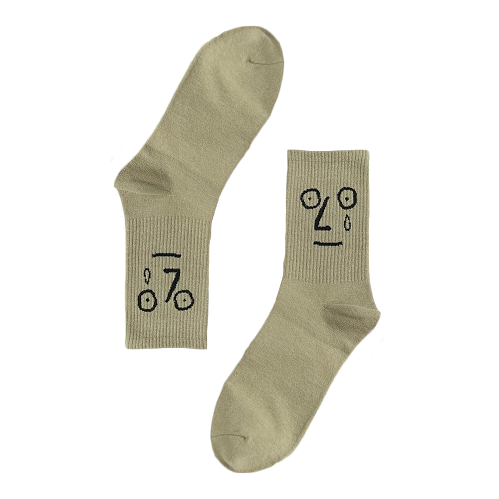 Title 3, Funny Face Womens Cotton High-Top Socks, add f...