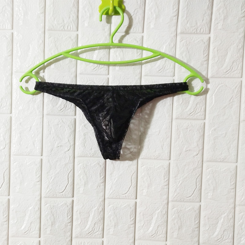 Men's Fashion Transparent Low Waist U Convex Pocket Shorts