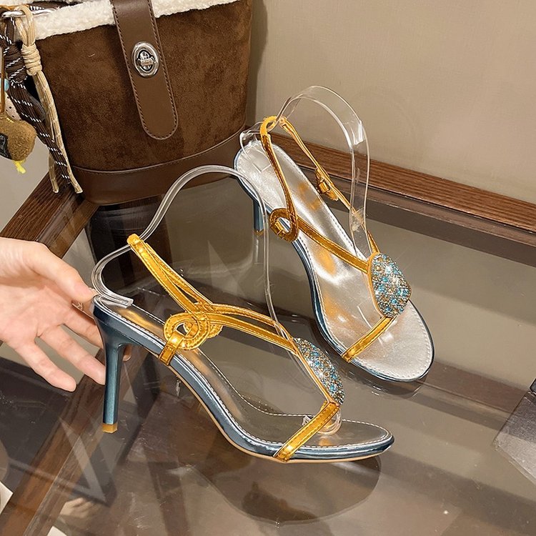 Rhinestone Open Toe Sandals, picture 3 of 5