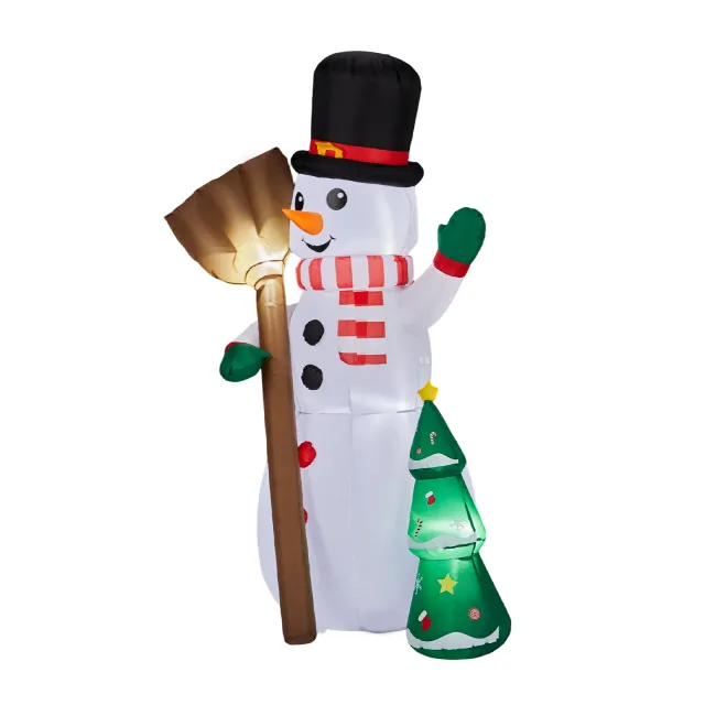 6.2FT Lighted Christmas Inflatable Decoration, Inflatable Snowman Holding Groom, Funny Blow Up Yard Decorations With Built in LED Lights For Holida... Style1 - Shop at LoveMi