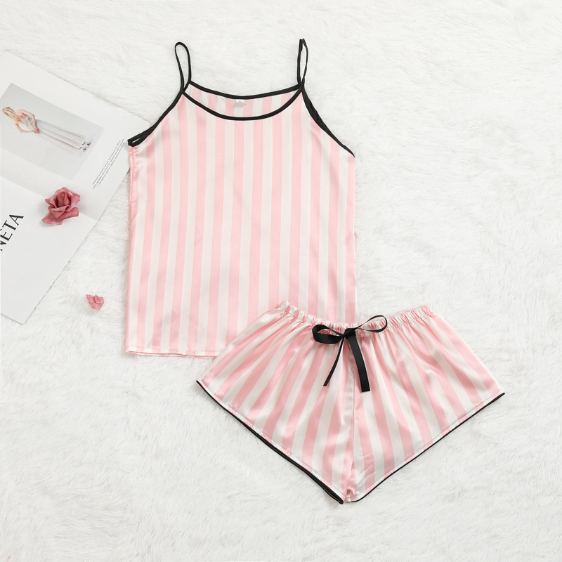 Title 6, Fashionable Female Ice Four Piece Sling Pajamas...