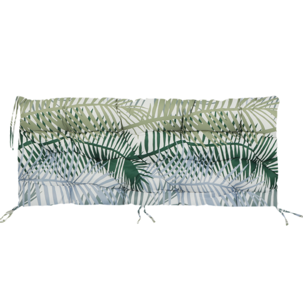 Outdoor Swing Cushions 70 Inch,Waterproof 4in Thick Porch Swing Cushion Replacement With Backrest And Ties,Comfortable 2-3 Seat Pation Swing Pad For Backyard,Garden,Lawn,Outdoor Furniture Bamboo Leaf — view 3