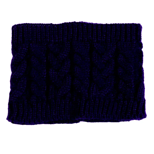 Knitted Face Wash Head Cover Empty Top Ponytail Beanie Navy Blue - Shop at LoveMi