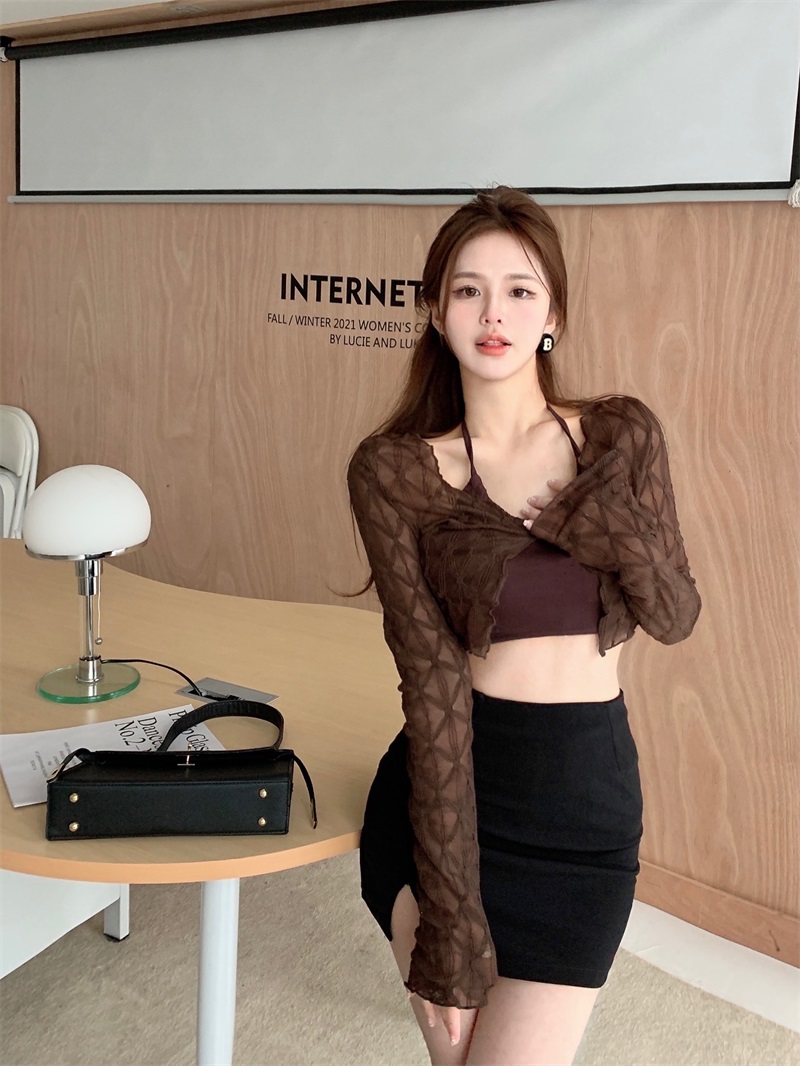 Pure Desires Sunscreen Hot Girls Two-Piece Sling Vest Two-Piece Tops