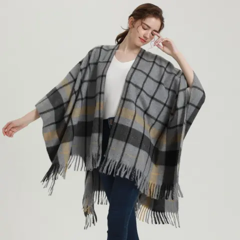 Women's Plaid Scarf Shawl