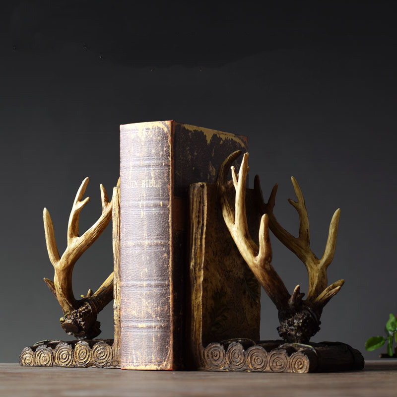 Office decoration ornament antler bookends