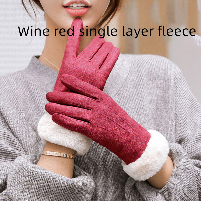 Wine red single layer fleece