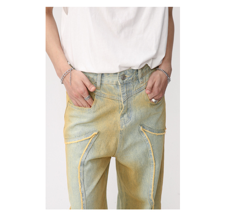 New High Street Retro Loose Distressed Popular Loose Jeans