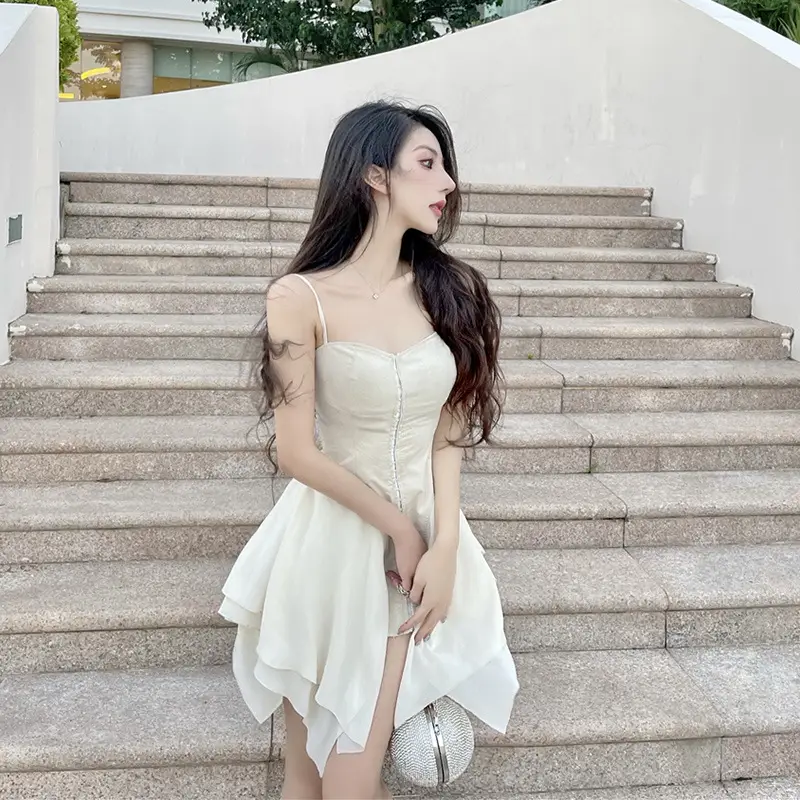 Irregular Sling Dress Hot Girl Pure Lust For Self-cultivation