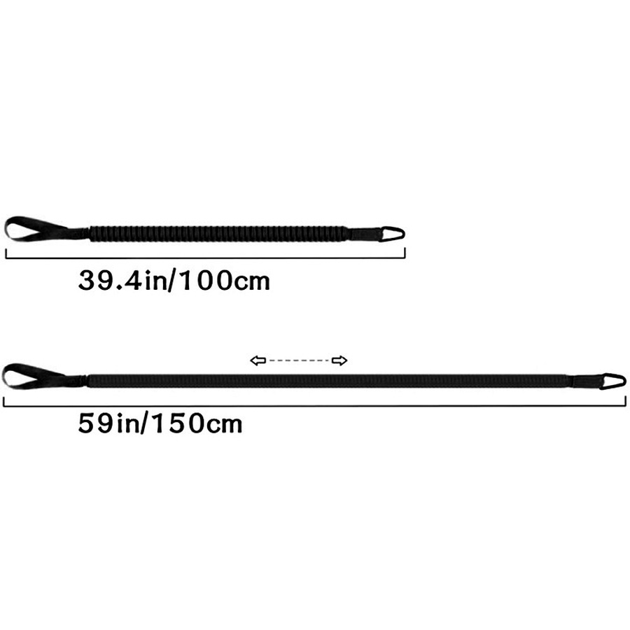 Elastic Kayak Paddle Leash Stretchable Strap For Paddles Canoe Oars Black — image 2