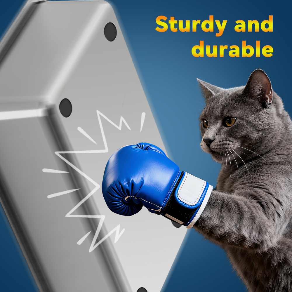 Black Stainless Steel Cat Toilet, Durable & Easy Clean, Hourglass Pedal Design, Height-Adjustable, Ideal For Large & Multi-Cat Households