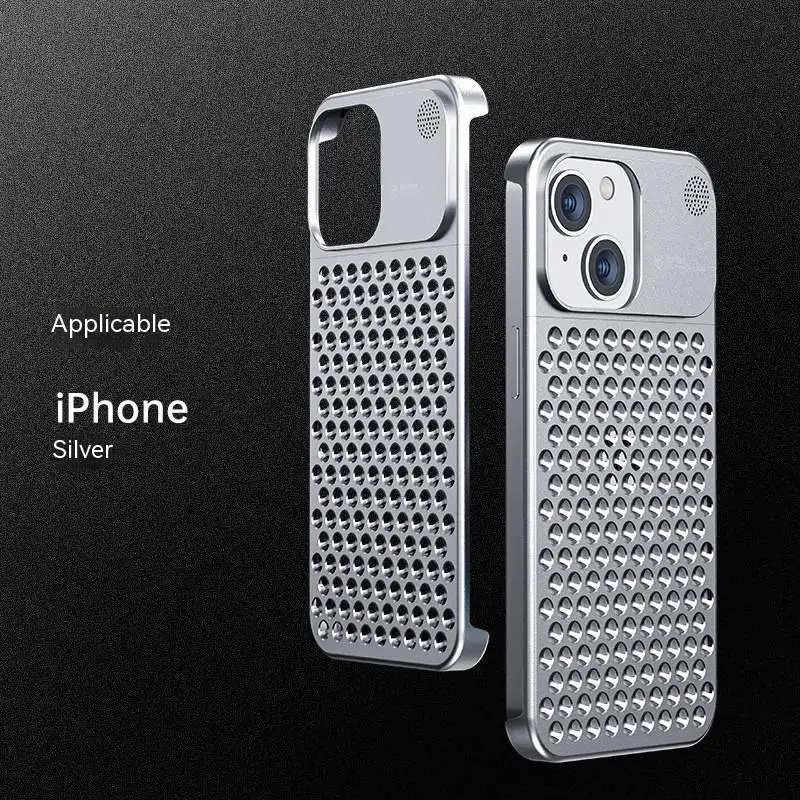 Aluminum Alloy Phone Case for 14 13 Pro Max Plus Hollow Heat Dissipation