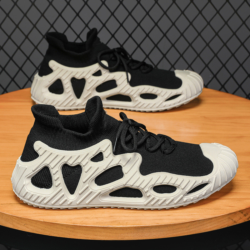 أحذية جوارب رجالية قابلة للتنفس بتصميم أقمشة فليك متعددة الاستخدامات