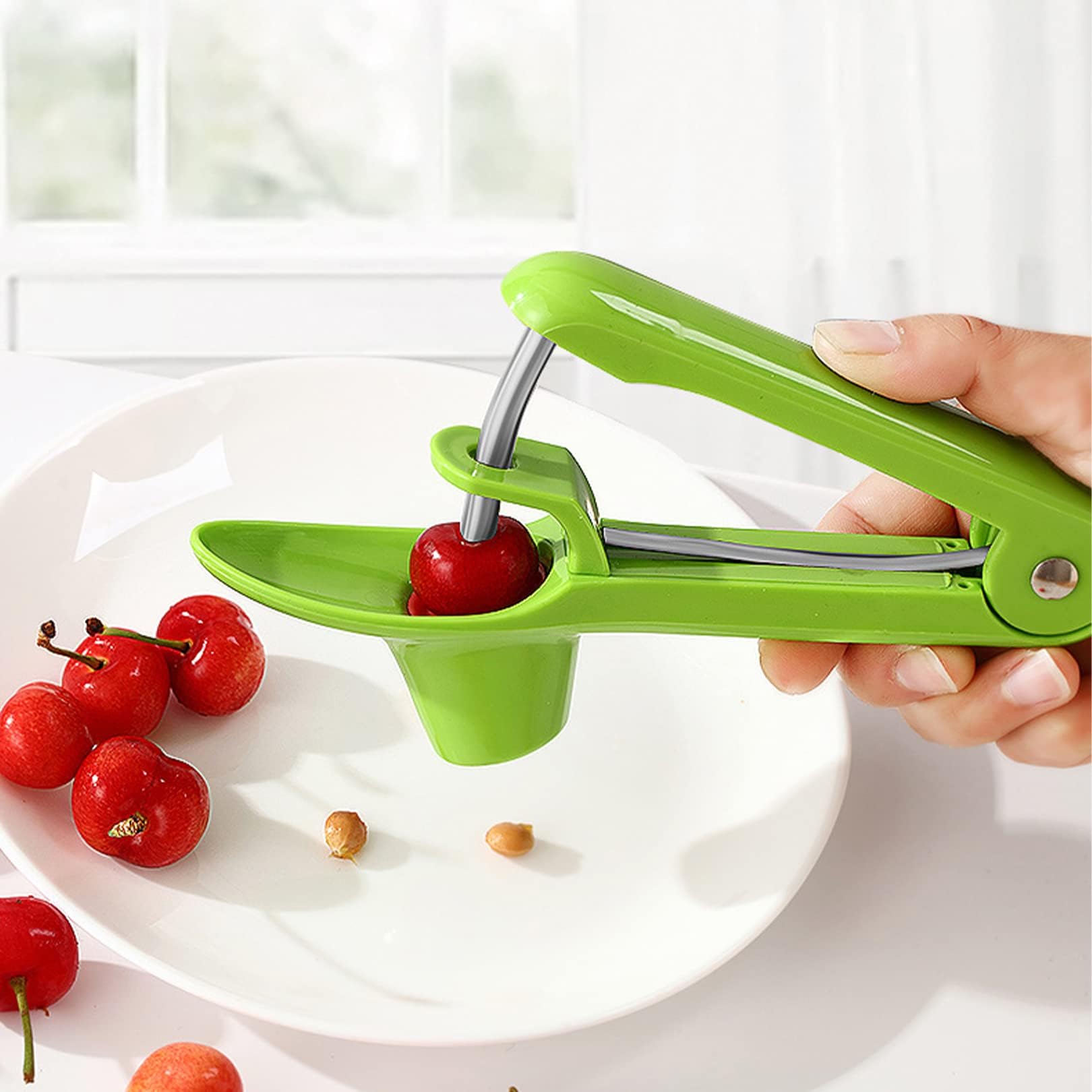Cherry Pitter, Stoner, Stainless Steel Fruit Corer Remover, Hand-held — image 6