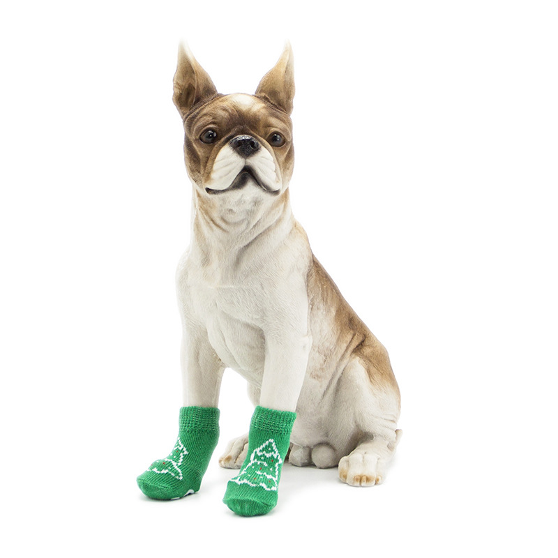 Title 1, Non-slip cotton dog socks for paw protection. C...