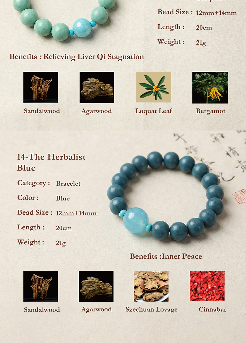 Chinese Herbal Bracelet — Traditional Inspired Beaded Jewelry