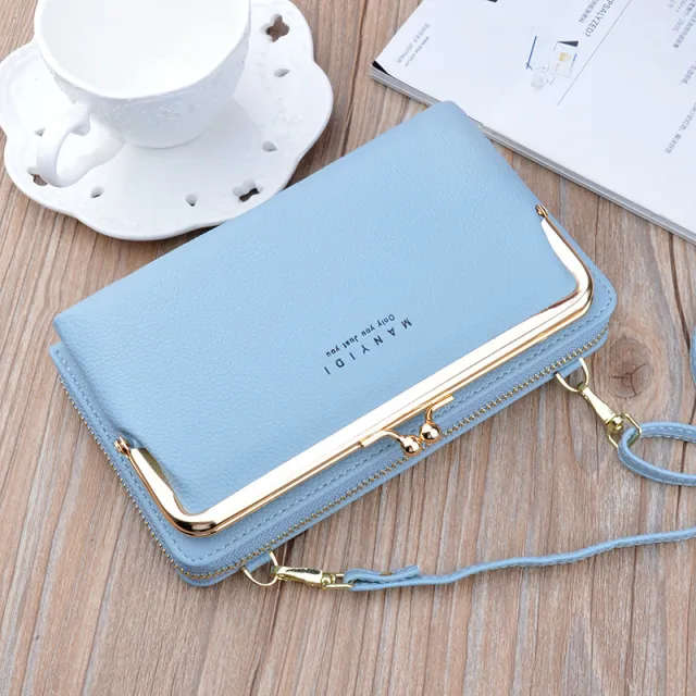 Lock Crossbody Bags Women Shoulder Bag Clutch Ladies Mobile Phone Bag Purse Handbag Blue - Shop at LoveMi