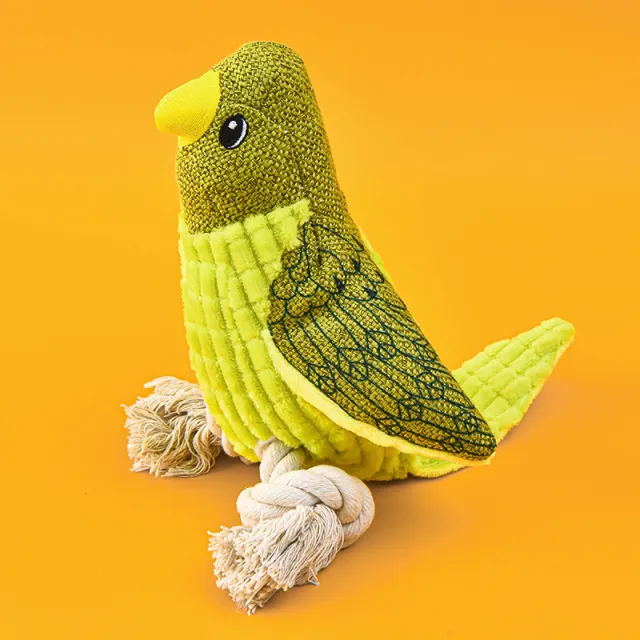 Pet Plush Sounding Bird Toy Grass Green Sparrow - Shop at LoveMi