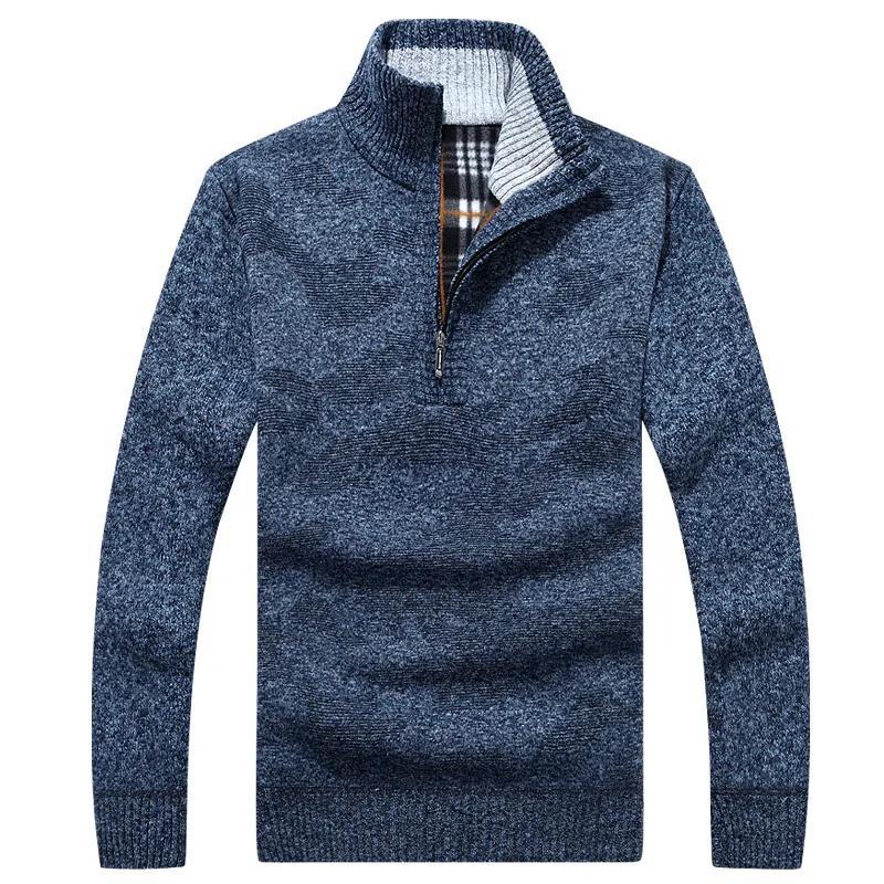 Men's Casual Pullover Half-zip Sweater