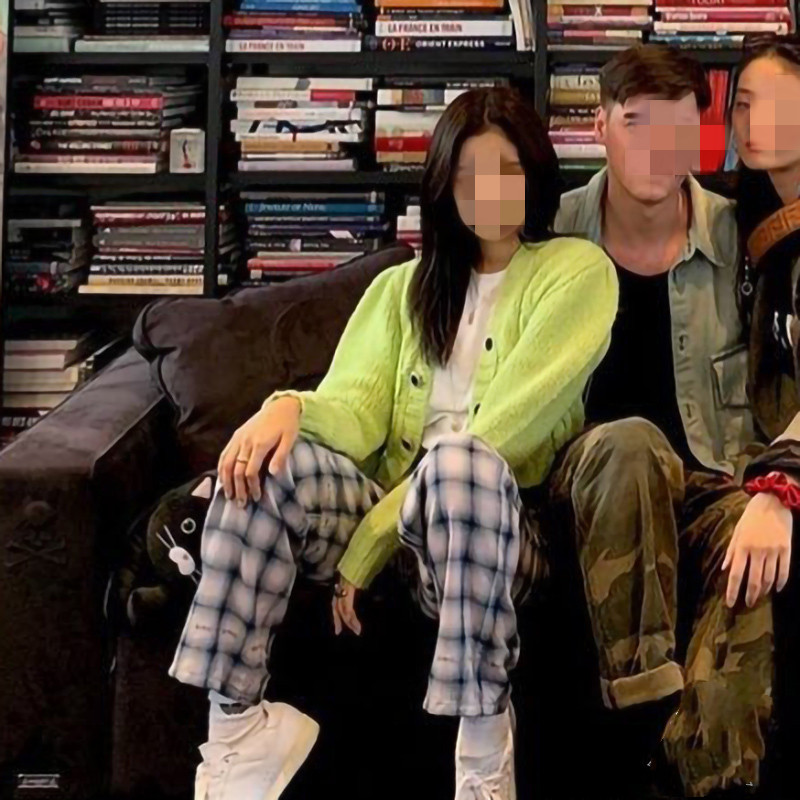 Women's High-waisted Plaid Loose Straight Wide Leg Pants