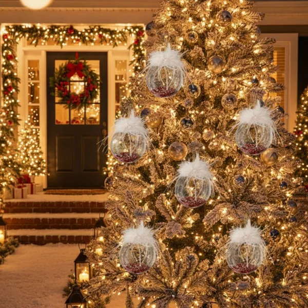 Set Glass Christmas Ornaments Decorative Hanging Balls For Tree & Holiday Party Decor Festive Home Decorations FBA Shipment Default Title - Shop at LoveMi