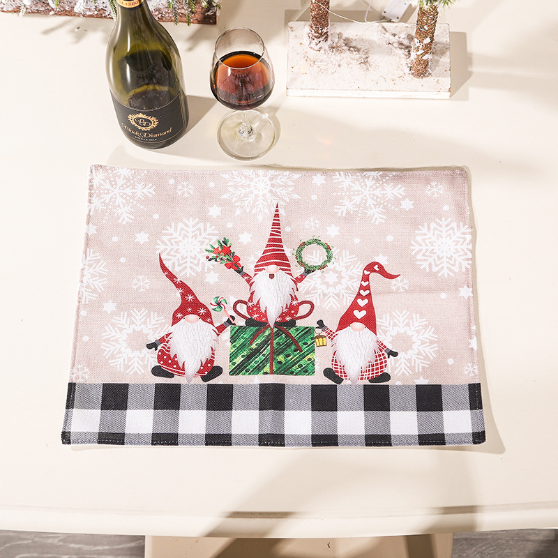 Title 2, Christmas Creative Cute Forest People Table Mat