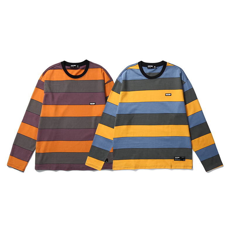 Title 1, Striped contrast crew neck sweater